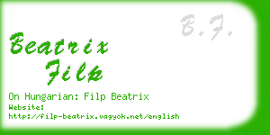 beatrix filp business card